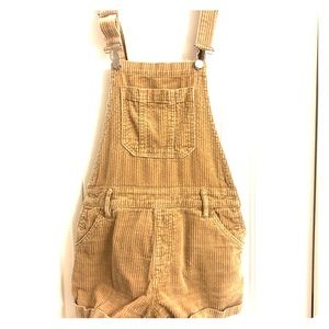 Pacsun Corduroy Overall Shorts